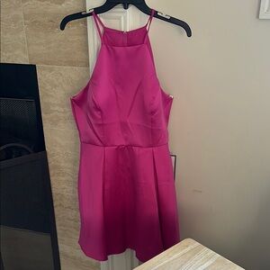 B Darlin Pink Halter Sundress Cocktail Mini